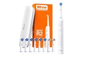 Sähköhammasharjat - Bitvae Sähköhammasharja Rotary toothbrush with tips set and travel case R2 (white) - R2 White+heads+case