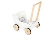 Nuket, pehmolelut ja oheistarvikkeet - Small Foot - Wooden Push Doll Carriage Little Button - 12496