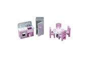 Nuket & tarvikkeet - Tidlo Wooden Dollhouse Furniture Kitchen 9 pieces. - T0224