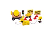 Nuket, pehmolelut ja oheistarvikkeet - Tidlo Wooden Dollhouse Construction Workers Construction Material 13 pcs. - T0418