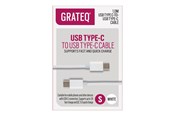 USB kaapelit - Grateq - USB-C cable - 24 pin USB-C to 24 pin USB-C - 1 m - 85056QC