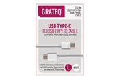 USB kaapelit - Grateq - USB-C cable - 24 pin USB-C to 24 pin USB-C - 2.25 m - 85058QC