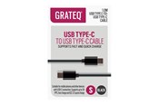 USB kaapelit - Grateq - USB-C cable - 24 pin USB-C to 24 pin USB-C - 1 m - 85060QC