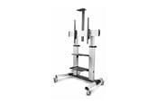 Seinäkiinnitys, AV-kiinnikkeet & AV-kalusteet - StarTech.com Rolling TV Cart/Stand On Wheels Up to 100inch/220lb Screens cart - for flat panel - black silver - Max 100 kg - recommended for 100" - 1110C-MOBILE-TV-CART