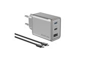 Kannettavan laturit - EcoFlow Rapid - GaN Fast Charger 65W (USB-A & 2x USB-C) + 1m 100w USB-C cable - EFA-65W-GAN-CHARGER-EU