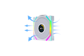 Kotelotuuletin - Lian Li UNI FAN SL Wireless LCD Reverse White - Kotelotuuletin - 120mm - Valkoinen, RGB-valolla - 31 dBA - G99.12RSLLCD1W1W.00