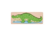 Palapelit - Bigjigs Wooden Counting Puzzle Crocodile 10 pcs. Puu - BJ029