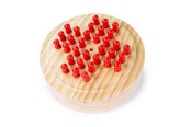 Lautapelit - Bigjigs Mini Solitaire Wooden Game - BJ156
