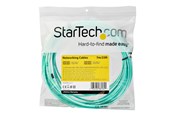 Verkkokaapelit - StarTech.com 7 m OM4 LC to LC Multimode Duplex Fiber Optic Patch Cable - Aqua - 50/125 - Fiber Optic Cable - 40/100Gb - LSZH (450FBLCLC7) - patch cable - 7 m - aqua - Sininen - 7m - 450FBLCLC7