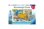 Palapelit - Ravensburger Jigsaw puzzle Garbage truck and Tow truck 2x24 pc Lattia - 050963