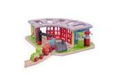 Puulelut - Bigjigs Wooden Rails - Luxury Depot for 5 Trains - BJT192