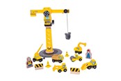 Puulelut - Bigjigs Wooden Crane & Construction Vehicles - BJT200