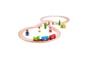 Puulelut - Bigjigs Wooden Train Set 26 pieces. - BJT012