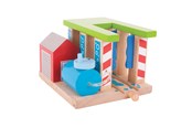 Puulelut - Bigjigs Wooden Rails - Car Wash for Trains - BJT250