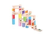 Rakennussarjat - Bigjigs Wooden Marble Track 53pcs - BJ786