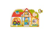 Palapelit - Goki Wooden Stud Puzzle My Farm 7 pcs. - 57349