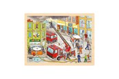 Palapelit - Goki Wooden Jigsaw Puzzle Fire Fighting 96pcs. Puu - 57336