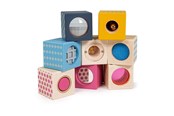 Vauva- ja taaperolelut - Bigjigs Wooden Senses Building Blocks - 34045