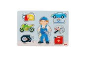 Palapelit - Goki Wooden Stud Puzzle Mechanic 8 pcs. Puu - 57407