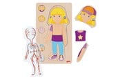Palapelit - Goki Wooden Layer Puzzle Human Body Girl 29 pcs. Puu - 57362