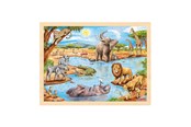 Palapelit - Goki Wooden Jigsaw Puzzle African Savanna 96pcs. Puu - 57347