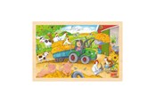 Palapelit - Goki Wooden Jigsaw Puzzle Tractor 24 pcs. Puu - 57420