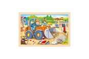 Palapelit - Goki Wooden Jigsaw Puzzle Construction Site 24 pc Puu - 57411