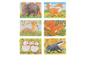 Palapelit - Goki Wooden Mini Puzzle Forest Animal 24 pcs. Puu - 57709