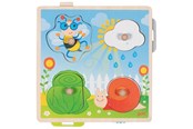 Palapelit - Goki Wooden Background Shape Puzzle Garden 4 pcs. Puu - 57340