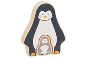Palapelit - Goki Wooden Puzzle Standing Penguin 2 pcs. Puu - 57333