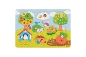 Palapelit - Goki Wooden Background Shape Puzzle in the Garden 8 pcs. Puu - 57473