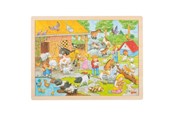 Palapelit - Goki Wooden Jigsaw Puzzle Petting Zoo 48 pcs. Puu - 57685
