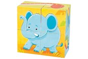 Palapelit - Goki Wooden Block Puzzle Wild Animals 4 pcs. Puu - 57434
