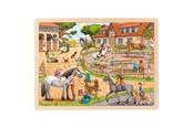 Palapelit - Goki Wooden Jigsaw Puzzle Horse Riding School 96 pcs. Puu - 57367