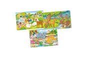 Palapelit - Goki Wooden Jigsaw Puzzle Animals Set of 3 Puu - 57377