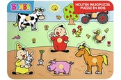 Palapelit - Studio 100 Bumba Wooden Stud Puzzle Farm 7 pcs. Puu - MEBU00004430