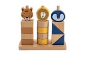 Vauva- ja taaperolelut - Trixie Baby Wooden Stacking Blocks Wild Animals 16pcs. - 36-273