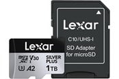 Muistikortti - Lexar Professional Silver Plus MicroSD/SD - 205MB/s - 1TB - LMSSIPL001T-BNANG