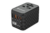 Puhelin - Adapterit & Laturit - Verbatim UTA-05 Gan III Universal Travel Adapter 65W – 2x USB-C 2x USB-A - 32120