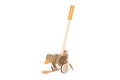 Vauva- ja taaperolelut - Small Foot - Wooden Push Figure Duck with Moving Head - 12493