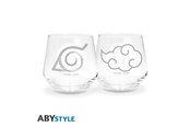 Fanituotteet - ABYstyle - NARUTO SHIPPUDEN - 2 Glass Set - Konoha & Akatsuki x2 - Lasi - ABYVER288