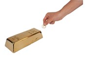 Sisustus - Kikkerland Ceramic Gold Bar Coin Bank (PB17) - PB17