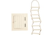 Rakennussarjat - Creativ Company Mini Wooden Attic Hatch and Rope Ladder - 55977