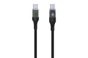 USB kaapelit - FIXED LED Display - 100W - USB-C <-> USB-C - 2.0m - Musta - FIXDD-CC2-BK