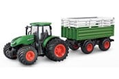 Kauko-ohjattavat - Amewi RC Tractor with Livestock Trailer 1:24 RTR Green - 22636