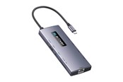 USB hub - BlitzWolf Adapter 10in1 HUB BW-NEW TH8 USB hub - 10 porttia - USB 3.0 - Harmaa - BW-NEW TH8