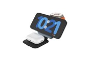 Puhelin - Adapterit & Laturit - FIXED MagFlex Alu 3in1 foldable wireless charger stand - FIXMFLE-AL-GR