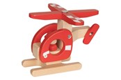 Puulelut - Goki Wooden Helicopter Red - 55904