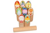 Pihapelit - Wooden Viking Game Animals Kubb in Cotton Bag - 56648