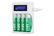 Akut ja Paristot - Deltaco battery charger - with battery - 4 x AA type - C704A4-4xAA